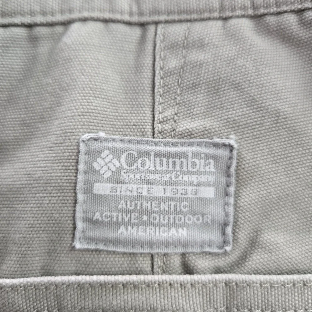 Columbia Men‎ Pants 34WX30L Beige Cargo AM8142 Button 29